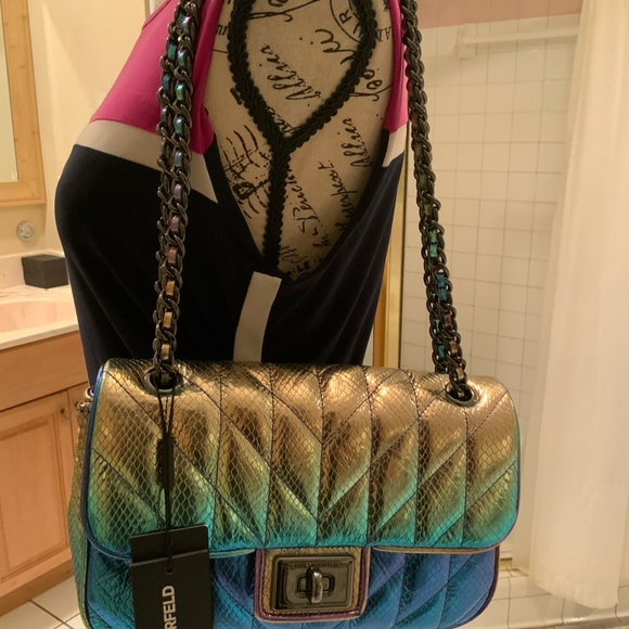 Karl Lagerfeld Paris Agyness (Mermaid Purse) Brand NEW must see gorgeous - Picture 8 of 14